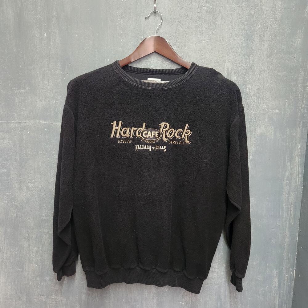Hard Rock Cafe Niagara FallVintage Sweatshirt Crewneck Medium Black 90s